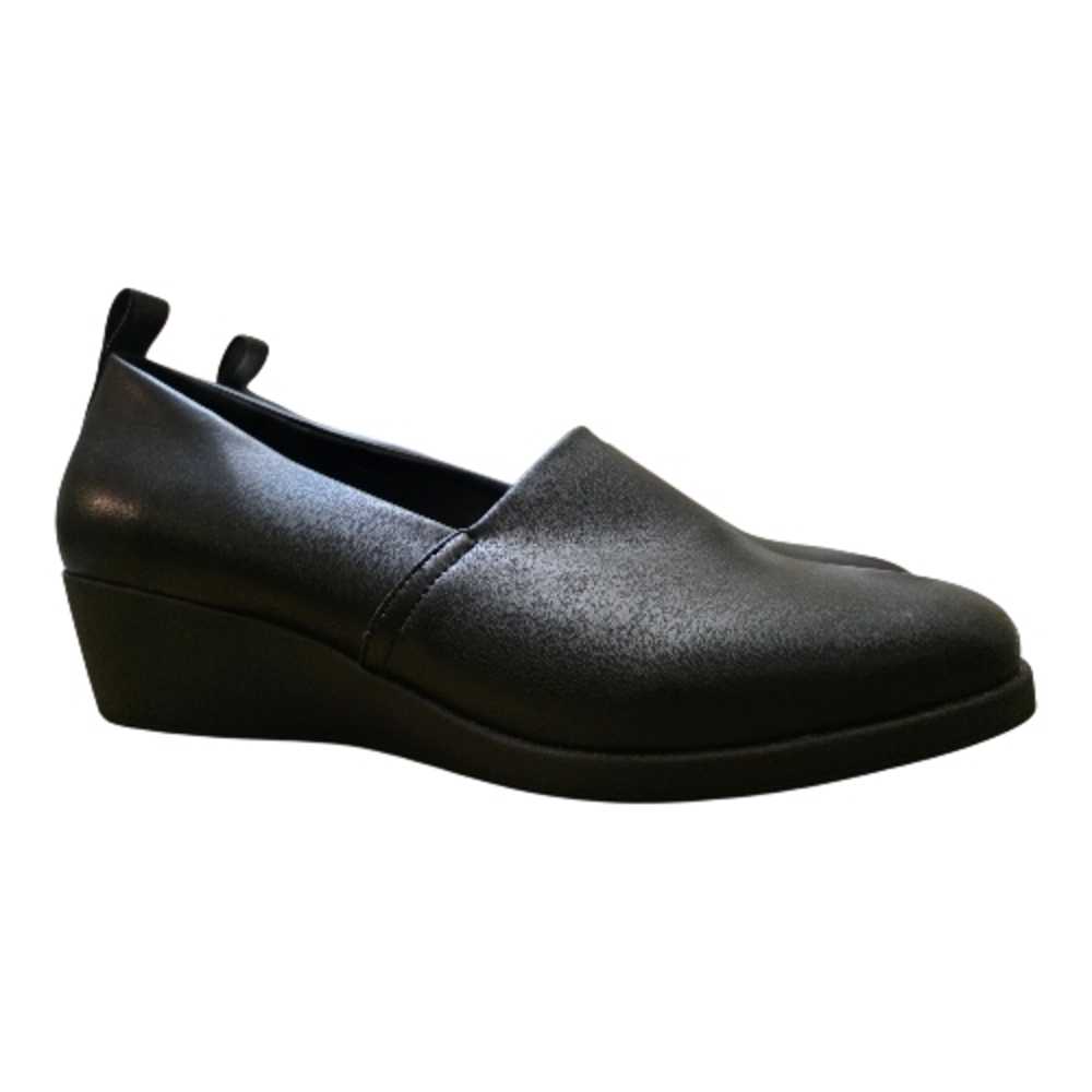 LNWOT  -  AEROSOLES Black Women's Slip-On Wedge Flats Sz 12